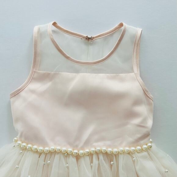 American Princess Soft Pink Dress Hi-Lo Size 8 Floral Party Wedding Pageant - Picture 2 of 7